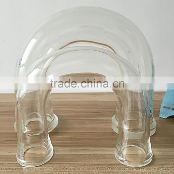 with customized interface pyrex glass borosilicate 3.3 glass U bend pipe