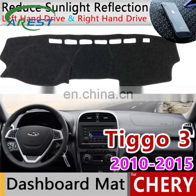 for Chery Tiggo 3 2010 2011 2012 2013 2014 2015 Anti-Slip Mat Dashboard Cover Pad Sunshade Dashmat Protect Carpet Accessories