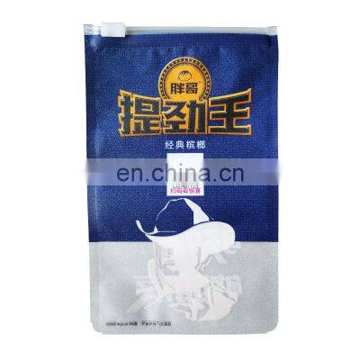 customizable 3 side seal plastic food bag food paper packaging slider box cell phone for areca-nut