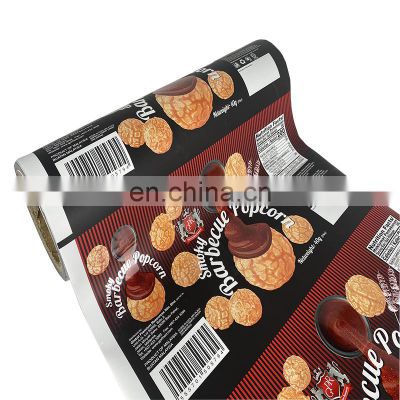 Automatic machine Popcorn Roll Film Food Grade Rice Krispies Packaging Sachets Bags Aluminum Foil Packaging