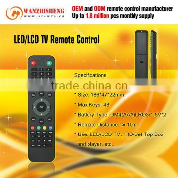 Shenzhen OEM and ODM manufacturer multi function TV remote control