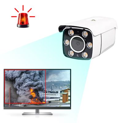 AI smoke recognition camera security camera system wireless