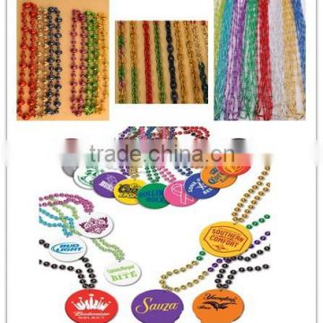 wholesle alili cheap necklace Mardi Gras colour beads necklace
