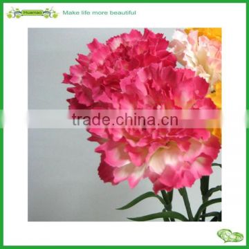 high quality single preserved real touch carnation fabric flower