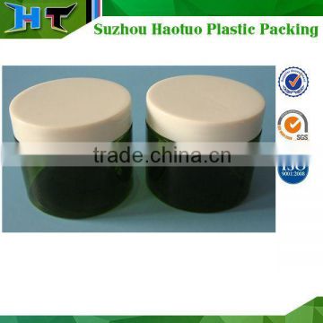 150ml Green transparent cosmetic jar / 150ml airtight PET plastic jar
