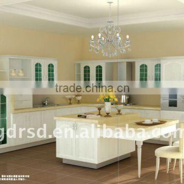 Red oak pattern kitchen cabinet