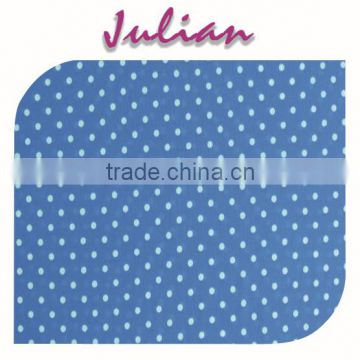 white dot on blue nylon ultr thin Spandex print fabric