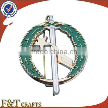 high quality star military lapel porta badge in pelle