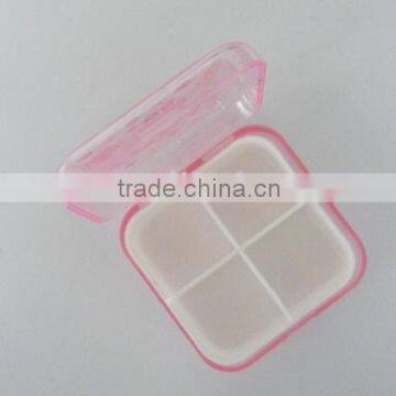 square shape plastic pill box with 4 cases