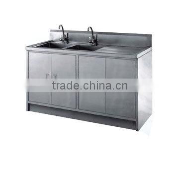 BS-583 Stainless Steel Hospital Used Hand Washing Sink & Cabinet