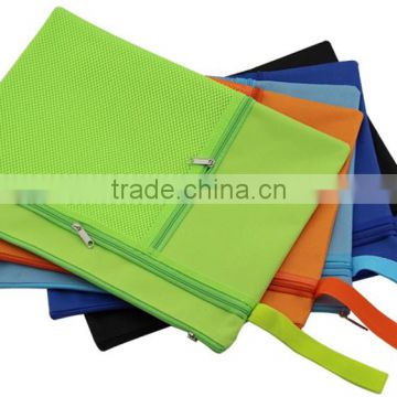 2015 Plastic file document folder bag with/without logo printing document pouch