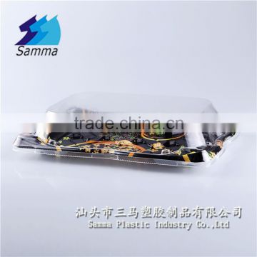 KW-0007SY-BK CUSTOMIZED FOOD DELIVERY BOX FOR SUSHI WITH PS FOOD GRADE BOX SUSHI PACKAGING BOX