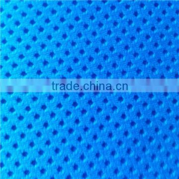 solid blue polyester mesh fabric for garments