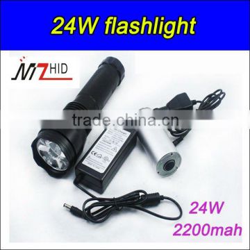 24W 2000lumen hid camping light,Rechargeable Hid Flashlight