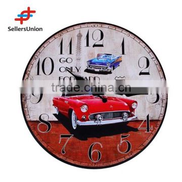 New products 2015 high quality MDF decorative wall clock for home decoration MM-24