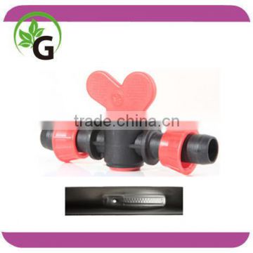 16mm irrigation coupling valve with rings for 8mil drip tape