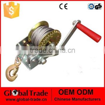 Geared Hand Winch 600lbs / 270kg Capacity with Cable Winches, Manual Winches T0041