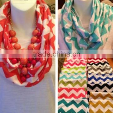 Factory Wholesale Various Colors Infinity Kids Chevron Scarf Baby Girls Accesosries Girls Winter Scarves Chevron scarf