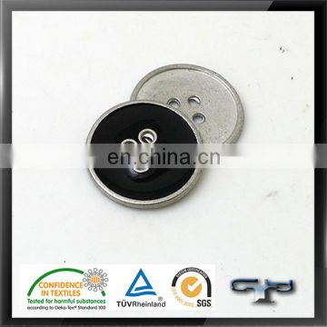 10mm 4 hole black painting zinc alloy nickel free sew on button