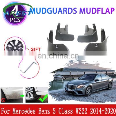 4x for Mercedes Benz S Class W222 2014~2020 Mudguards Mudflap Fender Mud Flap Splash Guards Accessories S350 S400 S450 S500 S600