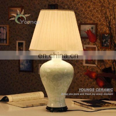 2015 Classic chinese ceramic table lamps with wood