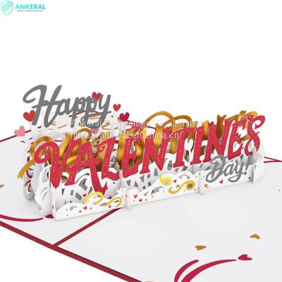 Valentine’s Day Butterfly 3D Pop-up Card Best Showing Love Pop-up Card for Girlfriend