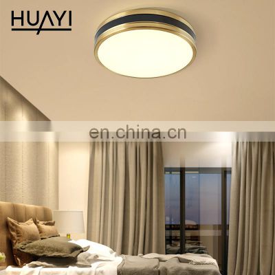 HUAYI Factory Price Nordic Round 18watt Hotel Living Room Modern LED Ceiling Lamp
