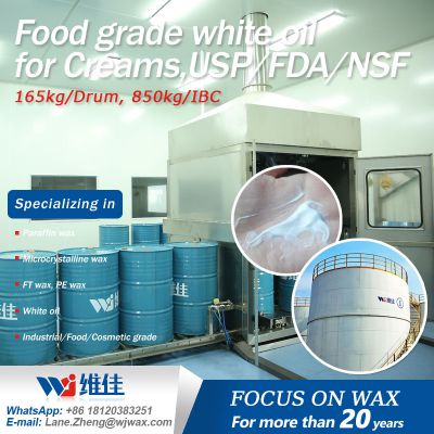 Food grade white oil for Creams,USP/FDA/NSF