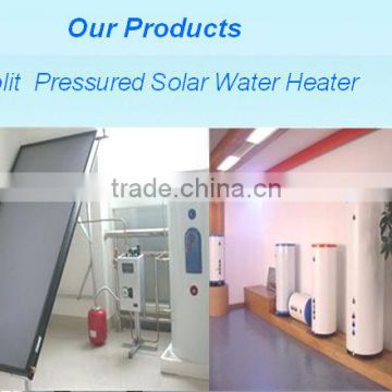 new system with flat panel solar collectors & solar water heater