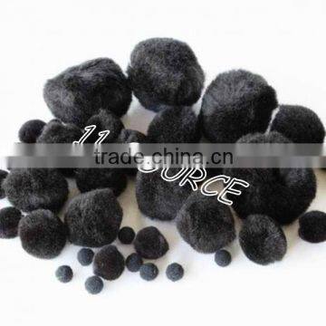 Black Pompoms PK100 - Assorted