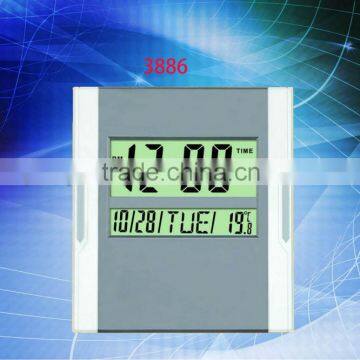 Manufacturer supply elegant weather station alarm clock,Wall clock calendar