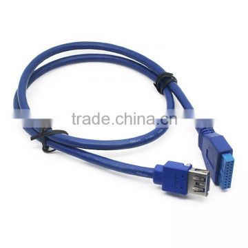 Blue usb 3.0 to 20pin Female Cable