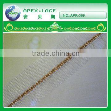 net tape with brass chain for garment