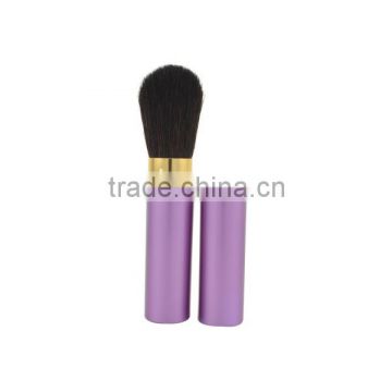 Purple Flexible Makeup Brush Blush Brush With Metal Cover