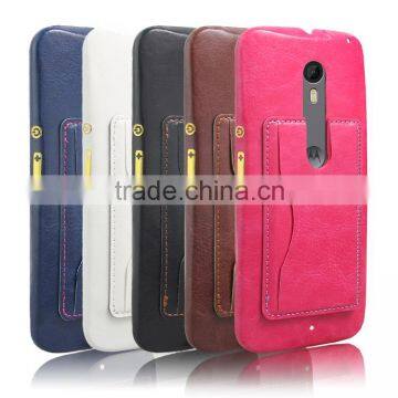 2016 New Premium wallet card slot case for moto x style