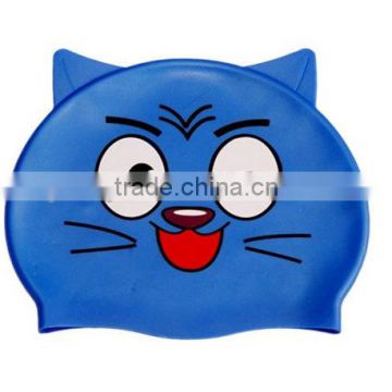 Factory Direct Sale cheap cat cartoon swim caps