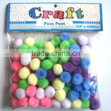 Easter Day Gift Decoration Assorted Color Craft pompoms