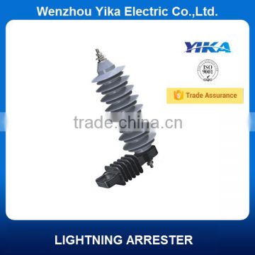 Wenzhou Yika 24KV 10KA Polymer Lightning Arrester Metal Oxide Arrester