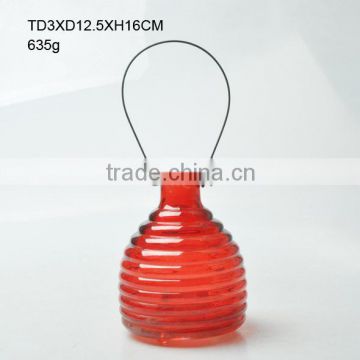 hot-selling colored glass bee catcher with hanging roll