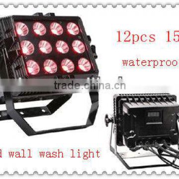 12pcs 15W RGB 3 in 1 wall wash led lights