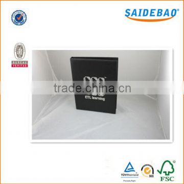 Popularity pu leather cover A4 size loose-leaf file folder with customized logo printed