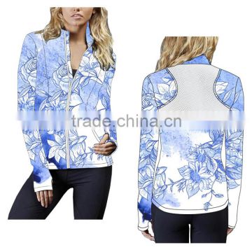(Trade Assurance) cheap women wholesale custom fancy breathable anti-bacterial spandex sports jacket
