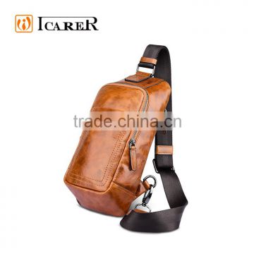 ICARER Genuine Leather Men's Cross Body Bag