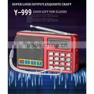 mini speaker with usb tf card mp3 player and alarm clock function