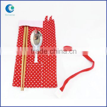 red fabric tableware pouch chopstick pouch custom