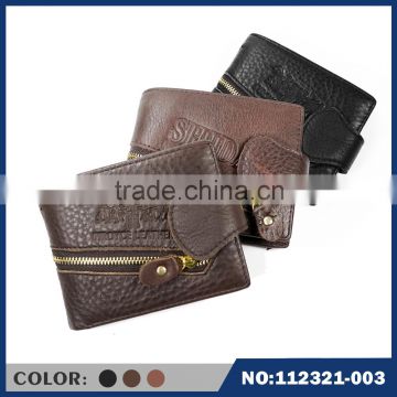 2015 new fashion customise Suspension men's genuine leather wallet
