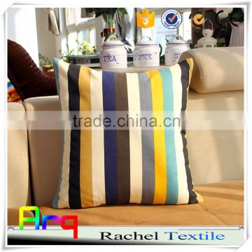 Simple Mediterranean multi color stripe printed polyester cotton fabric for table cloth sofa cushion cover using