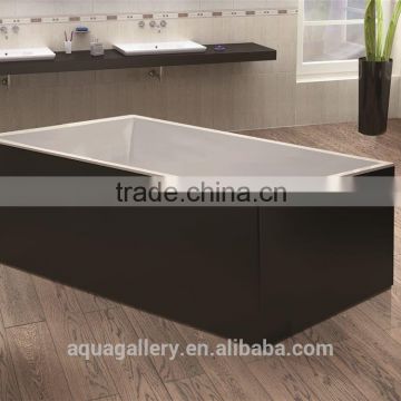 Rectangular Black Color Acrylic Bubble SPA Bathtub