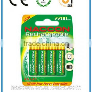 Naccon AA 1.2V ni-mh rechargeable battery pack,rechargeable battery prck 4.8v