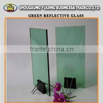 5mm China factory green,blue reflective glass cheap